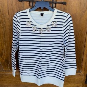 J Crew Jeweled Sweatshirt size Small
